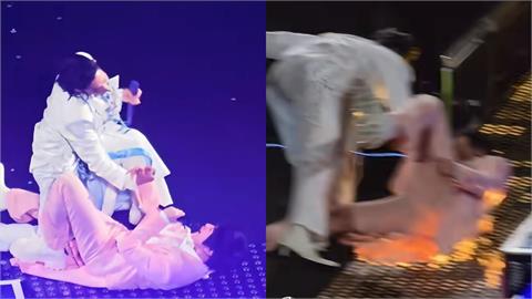 阿信演唱會合體F3又出意外！「旋轉跳動」勾吳建豪衣角…倒地畫面曝光