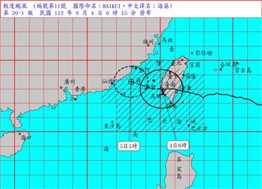 快新聞／海葵今晨「2度登陸」減弱為輕颱！　在高雄、台南沿海滯留打轉