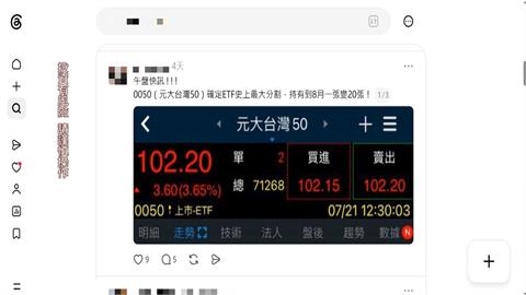 0050將分割1張變24張？網瘋傳！元大投信駁：是假消息