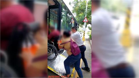 慢一點沒關係！台中公車遇4輪椅客　暖心司機助推上下車獲讚