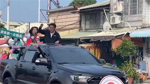回防屏東市  潘孟安陪周春米車掃