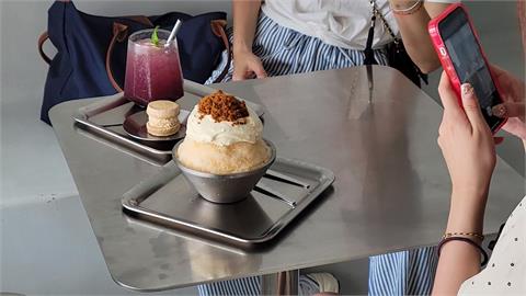 鹹蛋黃芋頭剉冰+肉鬆　創意冰品吃的是台味