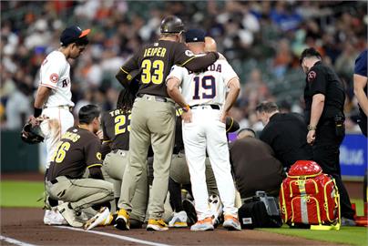 MLB(影)／Arraez衝撞送醫院檢查並無大礙　球賽之後已經返回球場