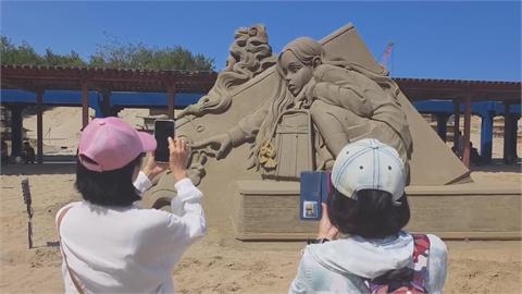 通霄沙雕藝術節盛大開幕！增友善步道、迴廊噴水霧降溫