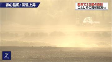 日本關東地區現沙塵暴 成田機場32航班停飛
