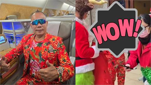 耶誕老公公「開千萬超跑」竟是吊車大王！狂撒超巨好禮…網讚：一生平安