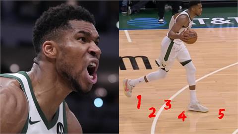 NBA(影)／可以這樣？字母哥「走5步還沒被吹走步」開外掛寫全能數據聯盟第一