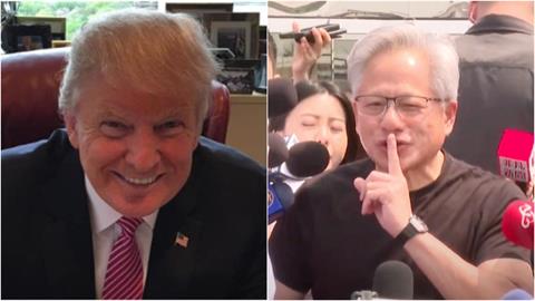 黃仁勳抵台前「神秘現身」川普中東行！謝金河揭內幕：台積電股價起飛