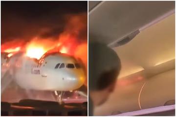 【有片】釜山航空機尾起火釀7傷　目擊乘客「聽見啪啪聲」疑似行動電源惹禍