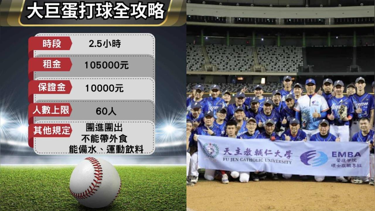 棒球／素人球員、到大巨蛋打球不再是夢！2.5小時開價「這金額」就能站上夢想舞台