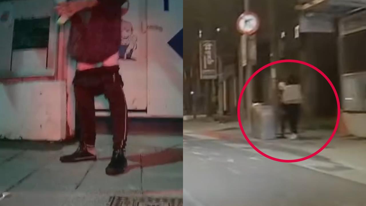 台北深夜驚見「街友褲子脫一半」大街猥褻女子!她發抖「驚恐尖叫求救」畫面曝