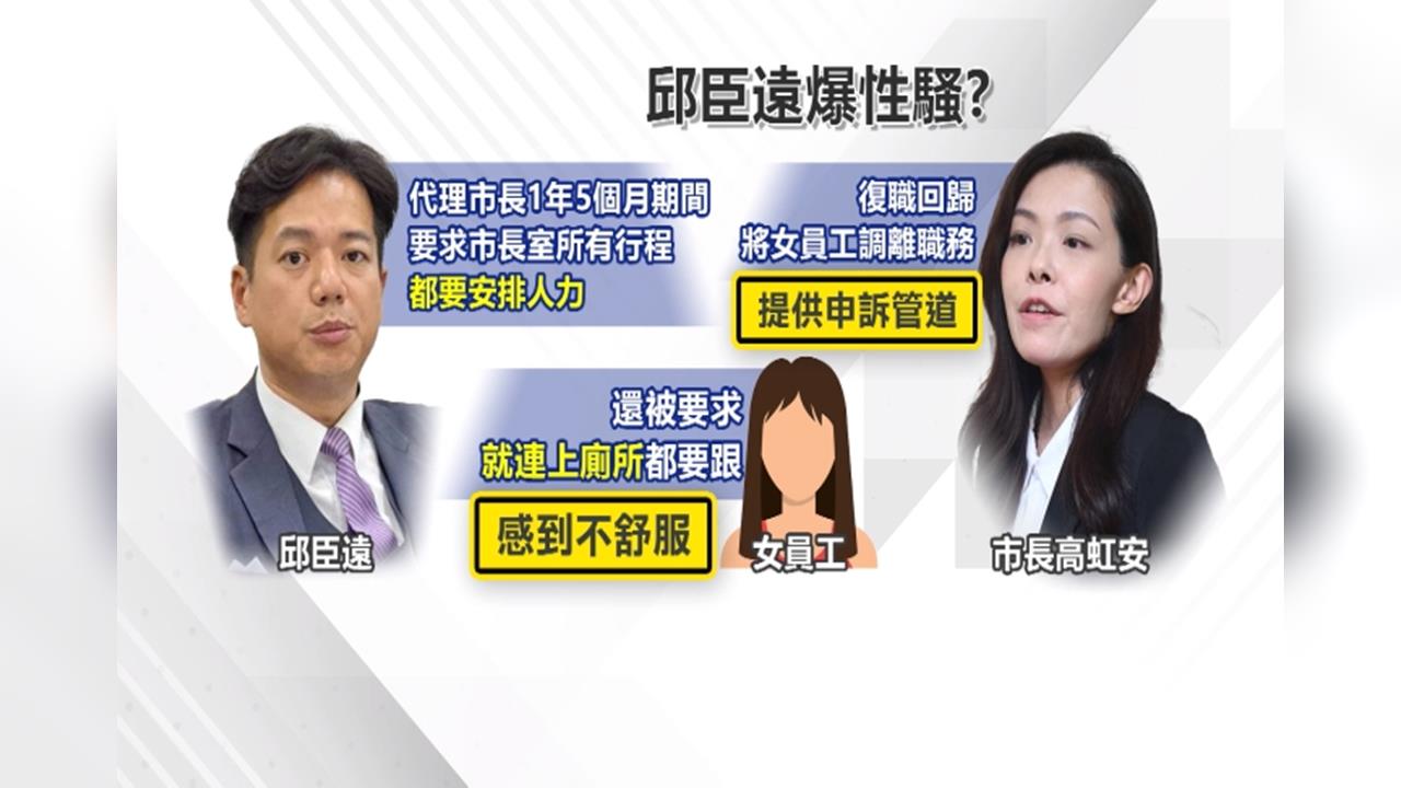 邱臣遠被爆要女員工「跟著上廁所」 高虹安:第一時間調離該員