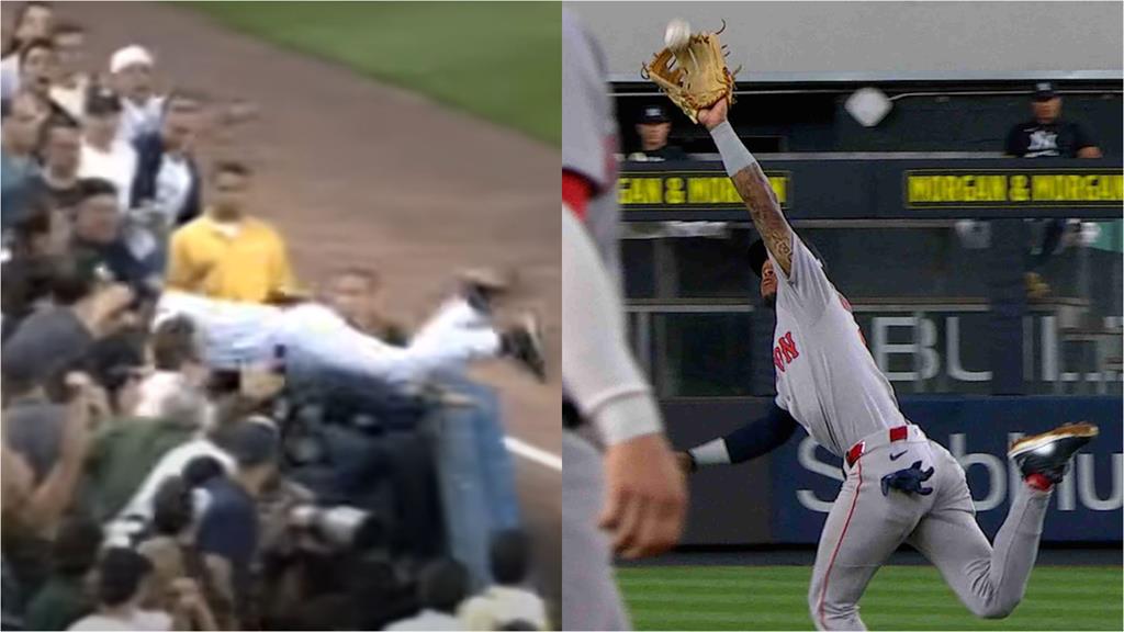 MLB(影)/邊聊邊追球!紅襪二壘手場上戴麥受訪「致敬基特」 下秒複製經典美技