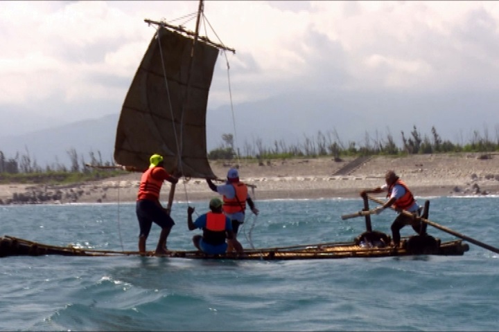 阿美族、索羅門攜手打造 仿古帆船成功揚帆
