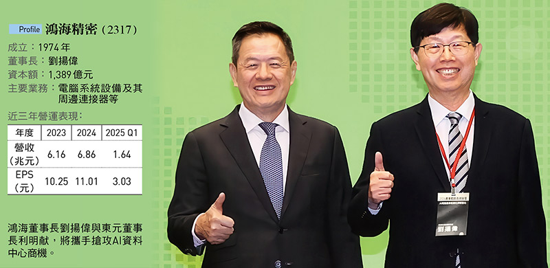鴻海溢價12%入股結盟 看上東元兩大優勢!劍指15兆AI基建大餅