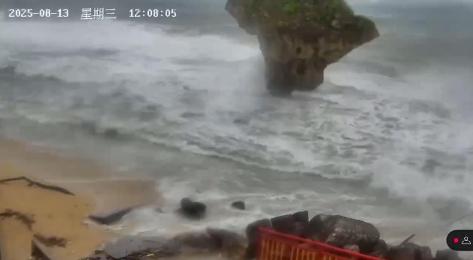 快新聞／楊柳來了！小琉球鏡頭君不敵強風豪雨　慘被攻擊「低頭倒下」