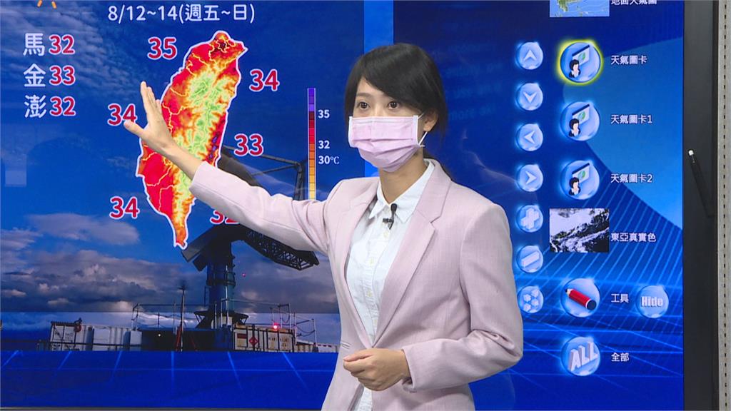 「米雷」颱風生成不撲台　持續高溫炎熱到下週