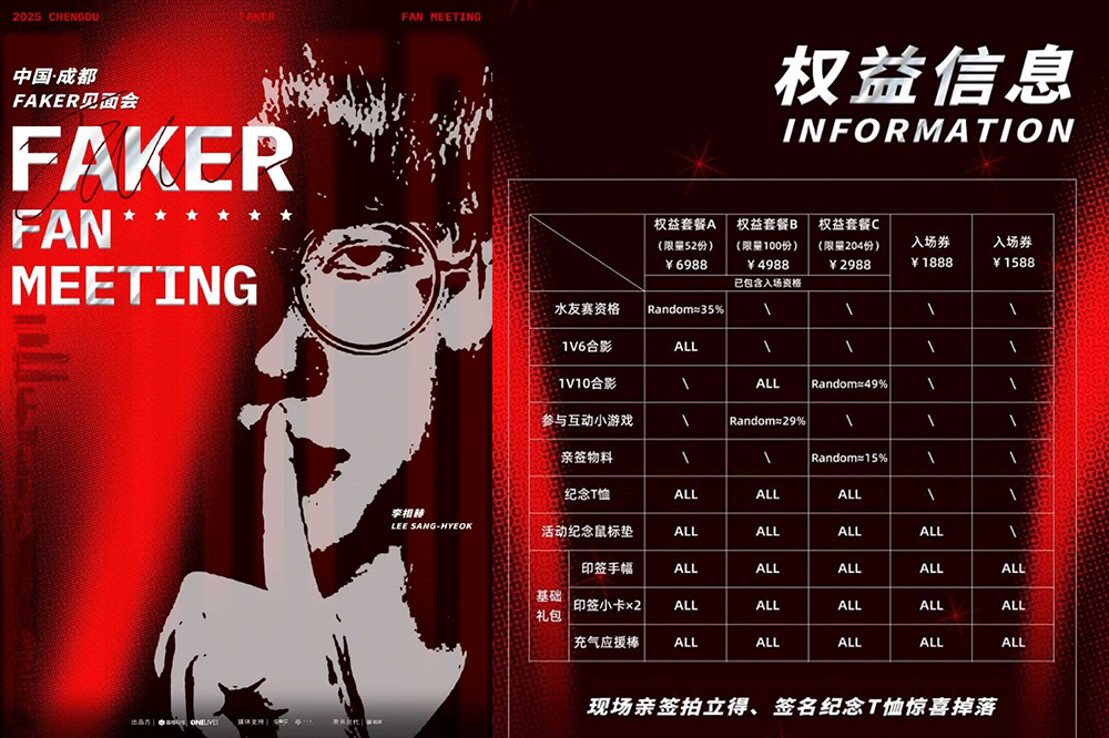 【李哥陪你跨年】Faker 舉辦中國成都見面會　一票難求被黃牛炒到二萬人民幣起跳