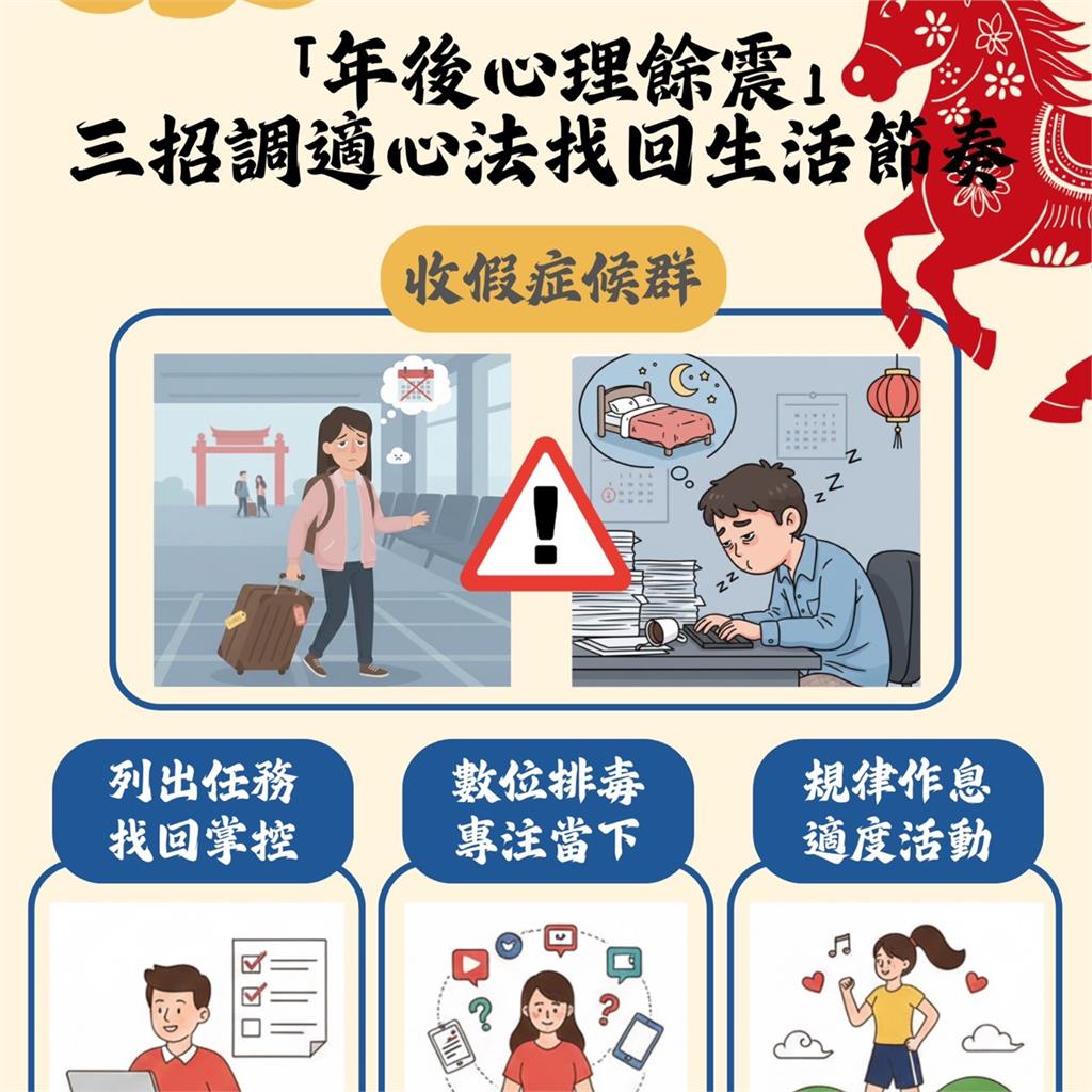 開工沒勁？桃市衛生局傳授3大收心法 陪你走過心理餘震