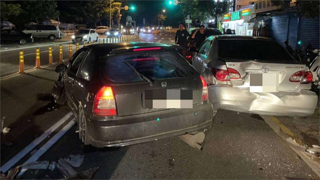 這哪招？男精神不濟擦撞多車　竟持球棒逃逸　被撞車主傻眼