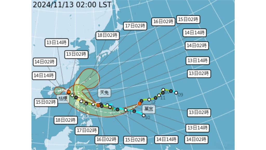 天兔預測路徑恐變暴力兔？氣象粉專提醒：2地區慎防豪雨「這天」是關鍵