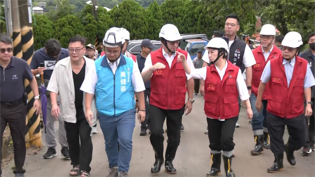 台中大坑社區遭土石流侵襲　盧秀燕時隔2天前往勘災