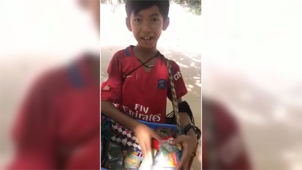 柬埔寨男童多國語言賣東西 驚艷遊客秒掏錢
