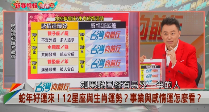 向前行(影)／蛇年感情運最好的星座、生肖曝光！小孟老師：雙子及屬龍不宜外遇！
