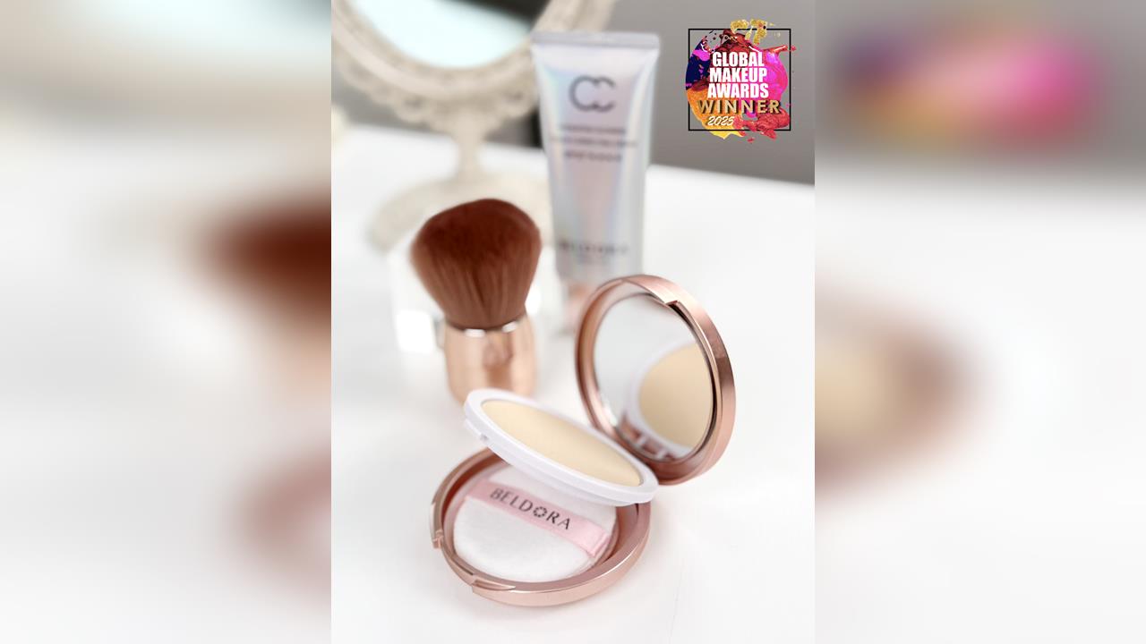 再傳捷報！蓓朵娜「防水蜜粉餅」以神級持妝力勇奪英國全球彩妝大賞金獎