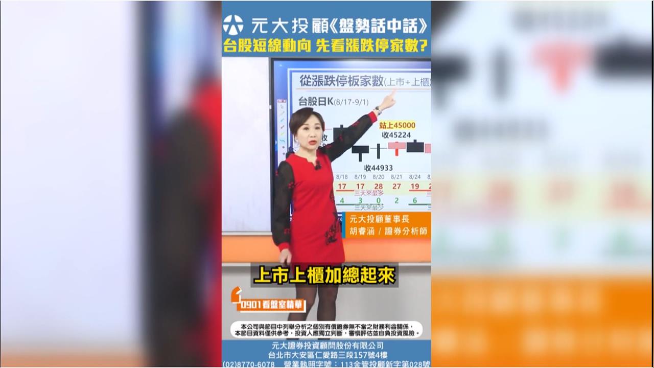 《盤勢話中話》從漲停家數 看出台股短線動向