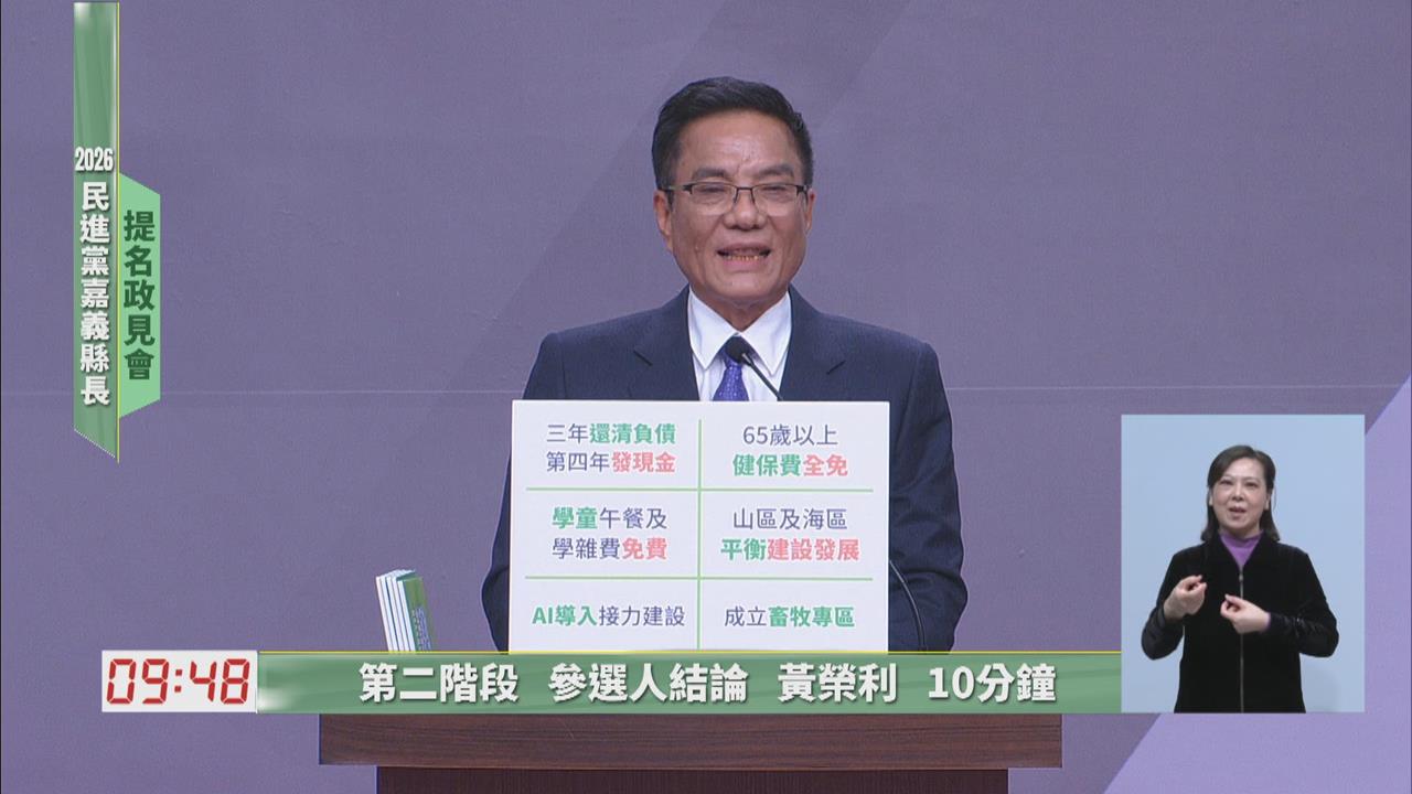 快新聞／嘉義縣長初選倒數！黃榮利政見全曝光