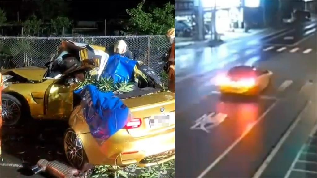 土豪金BMW「失控撞路樹」淪廢鐵！車行老闆陪試車竟賠命…2死1重傷