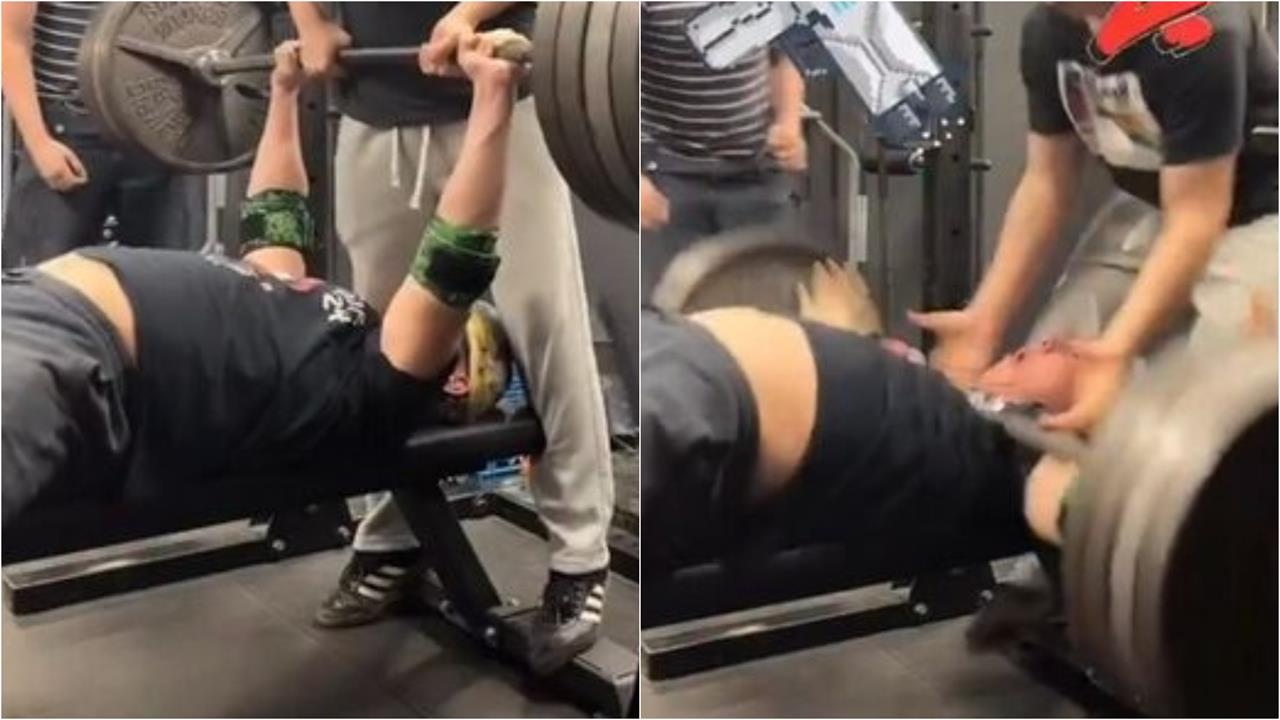 少年190公斤槓鈴「重砸胸口凹陷」畫面瘋傳！大叔館長「同動作失手」慘死健身房