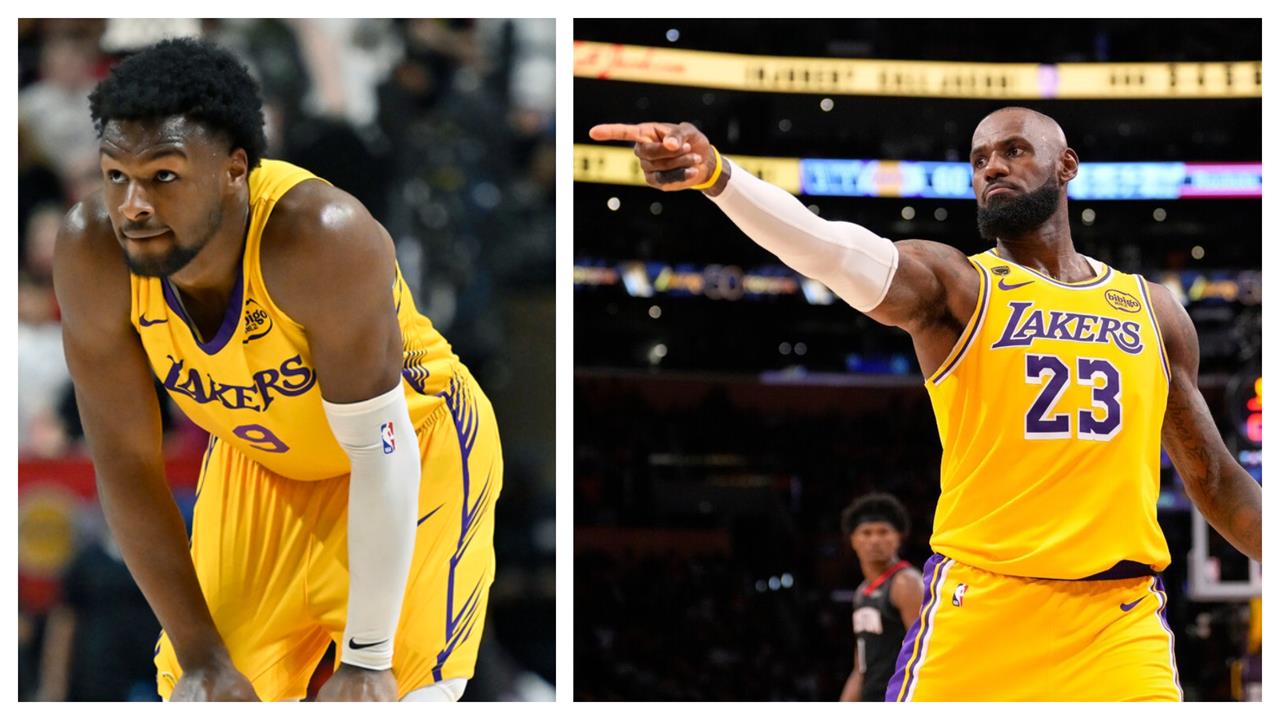 NBA(影)／「詹皇」父子檔聯手秀空中接力轟炸火箭！網友嗨喊：這真的太瘋狂