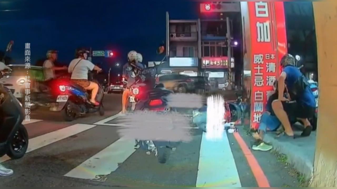 騎士停紅燈突被壓制在地　原來是便衣警逮偷車賊