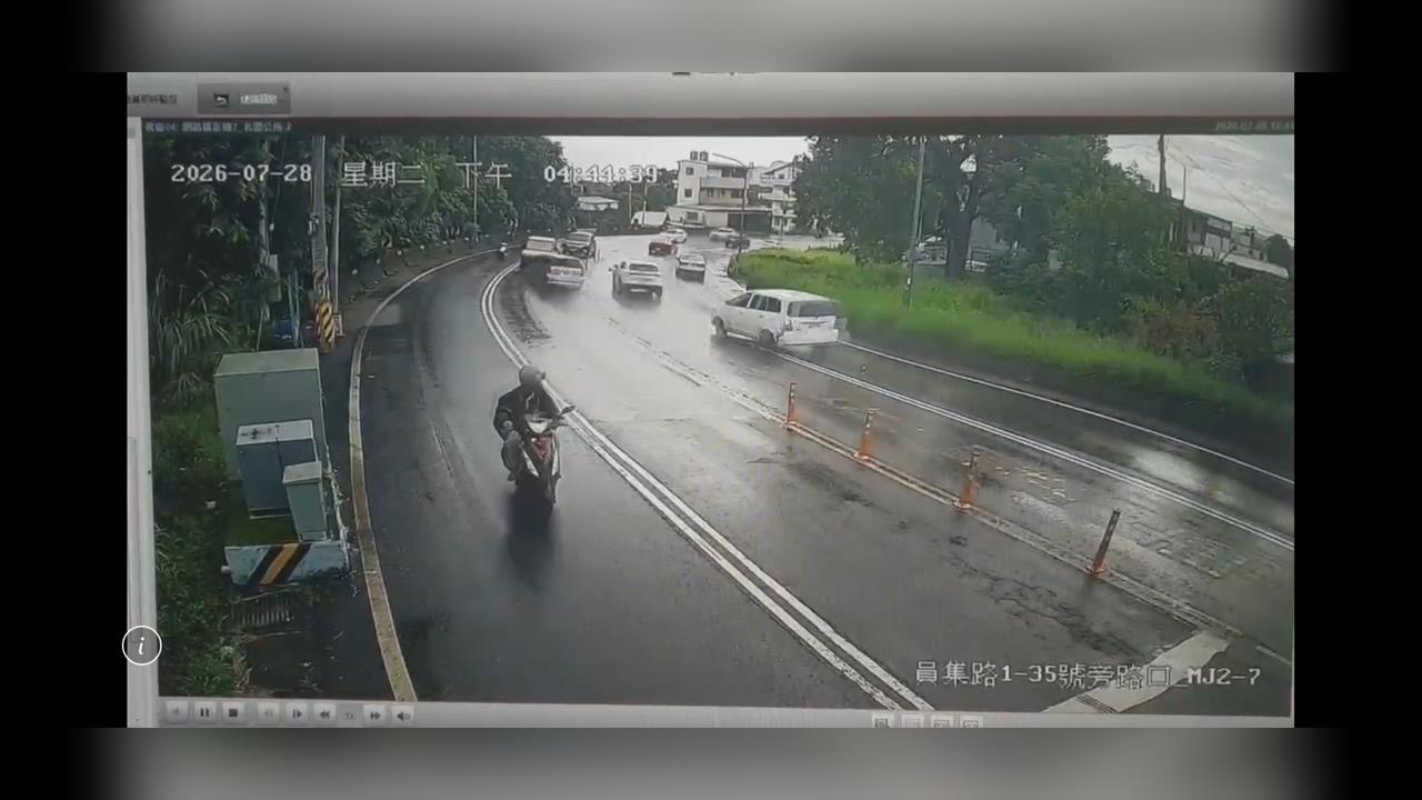 擦撞逆向連環撞畫面曝光！　名間鄉台16線車禍3死4傷