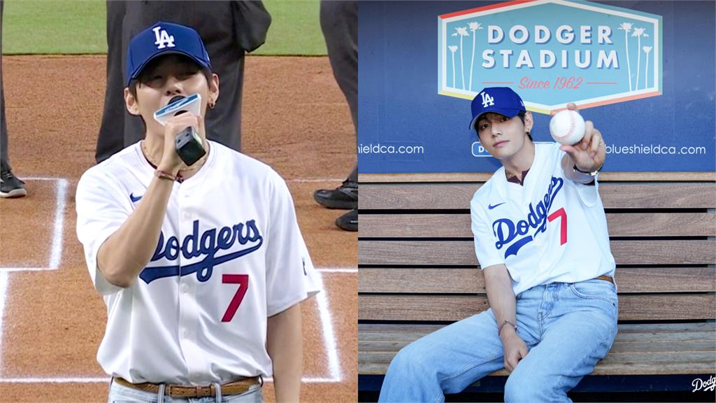 MLB(影)／IG粉絲比大谷多近6千萬！BTS「V」開球後「一聲令下」現場嗨爆
