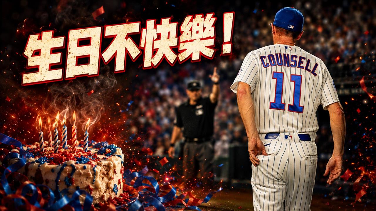 MLB(影)／生日不快樂！康塞爾不滿關鍵投手犯規判決暴怒　主審直接送他離場