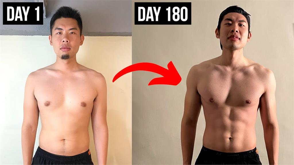體脂曾高達36%！他下決心克服減肥輪迴　花180天苦練出6塊肌