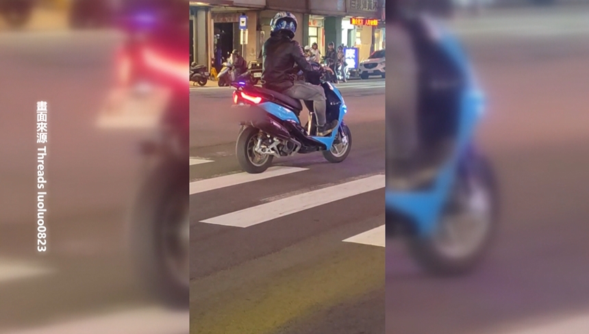 機車裝「紅藍警示燈」模擬警車　台中街頭違規可開罰