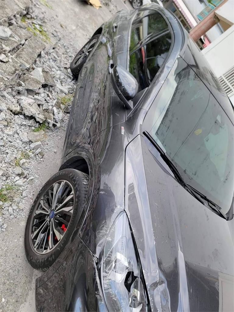 花蓮客運圍牆被強震震倒壓損汽車 車主求償遭拒