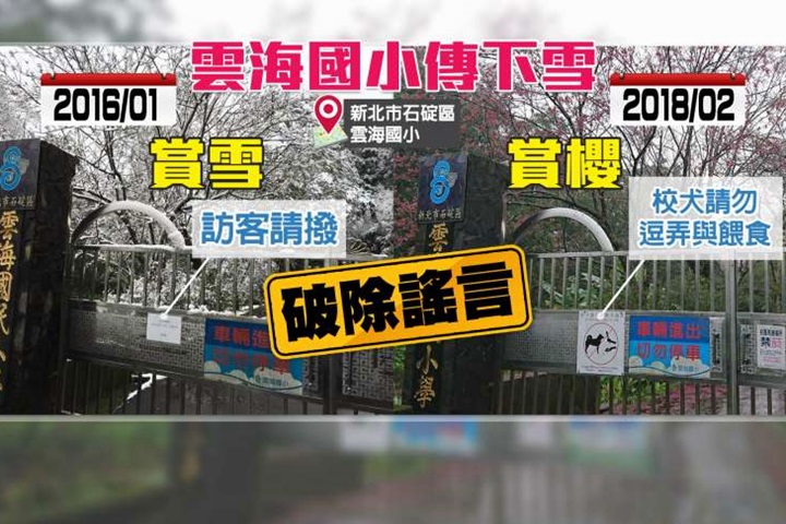 網瘋傳石碇雲海國小下雪 真相讓民眾傻眼