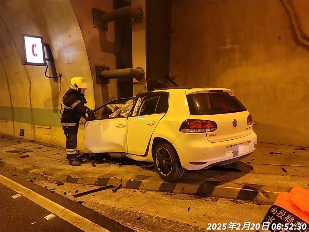 快新聞／死亡車禍！國道6號小客車自撞隧道牆壁　駕駛送醫不治