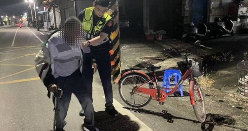 懷念養樂多滋味！7旬翁夜騎單車購物突慘摔　暖警救援助返家