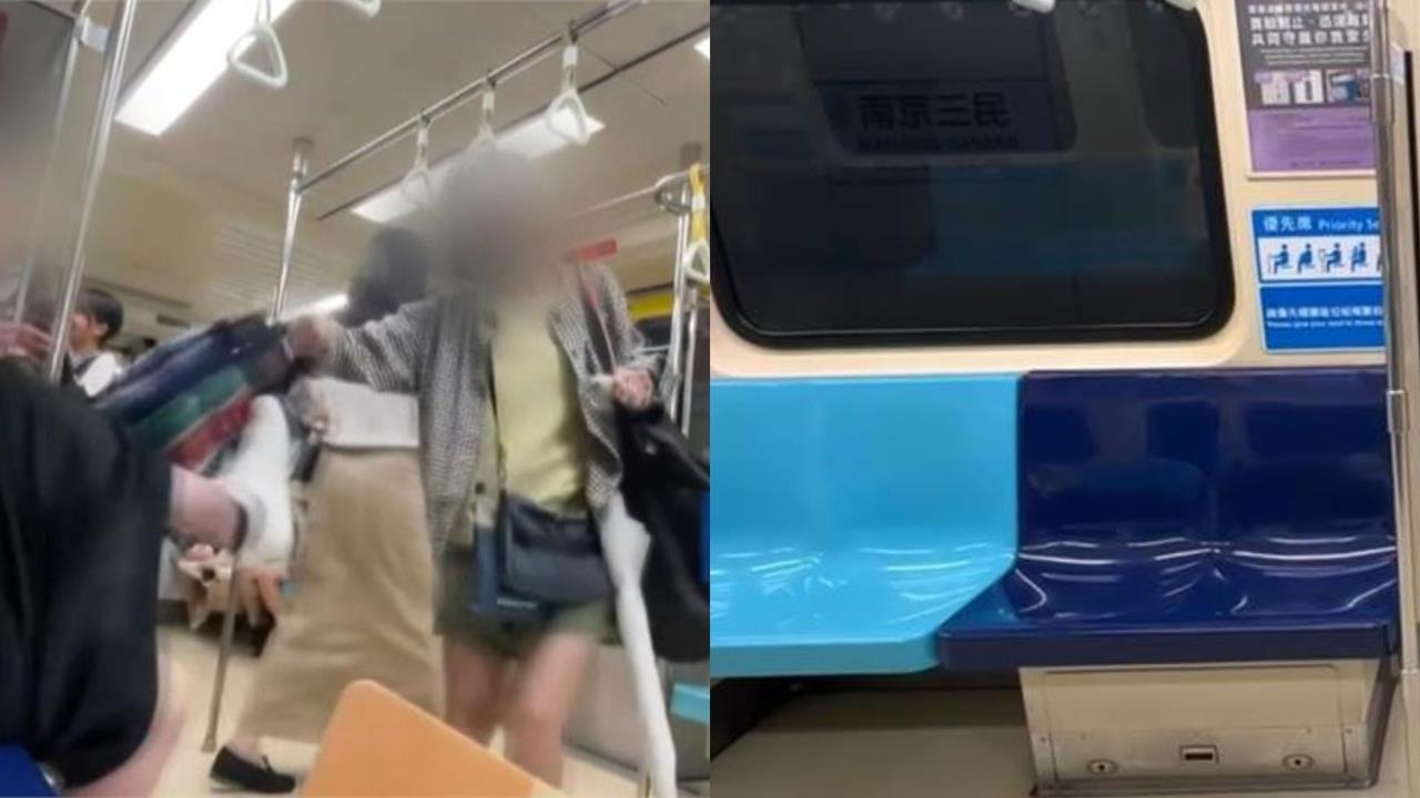 北捷白髮阿嬤「逼讓座被踹飛」又出事！雨傘毆打「博愛座女童」下場慘了