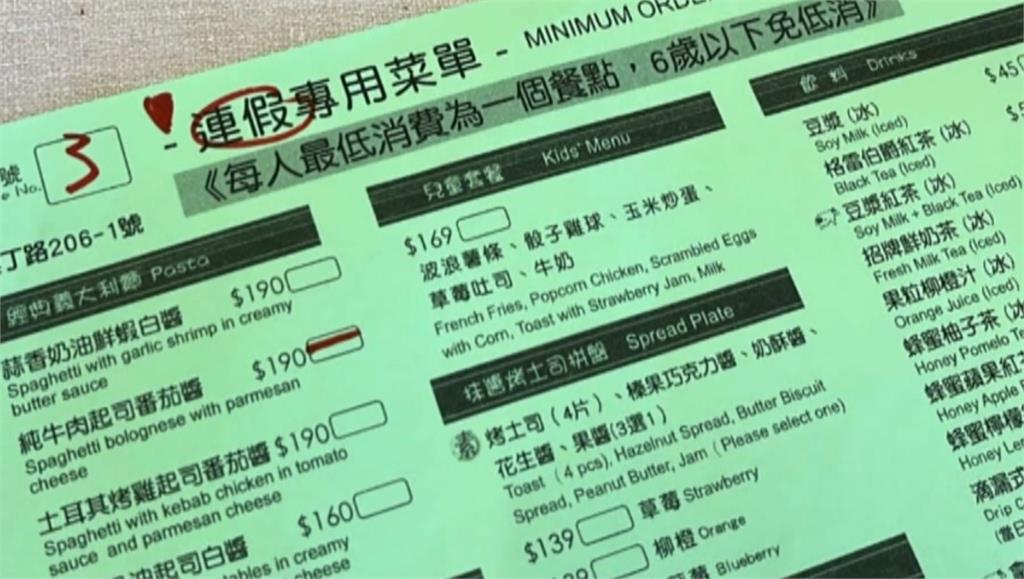 墾丁早餐店出現「連假專用菜單」？　價格偏高槓盤仔？