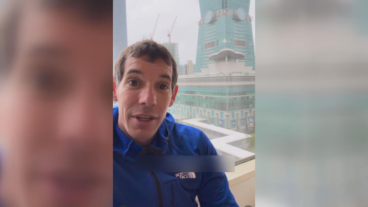 霍諾德爬台北101因雨延期 親自拍影片吐心聲