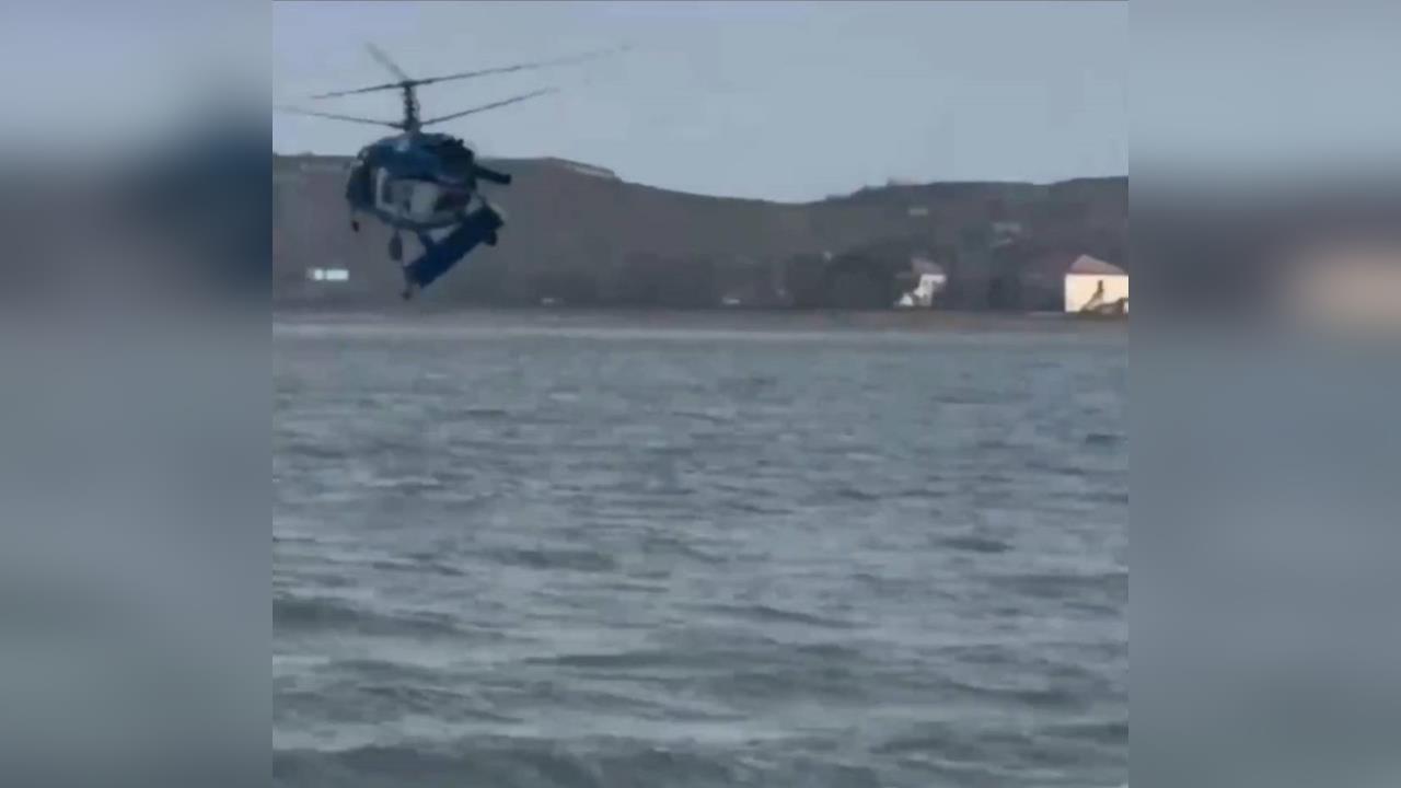 快新聞/墜機畫面曝光!俄Ka-226直升機墜毀 5人全罹難