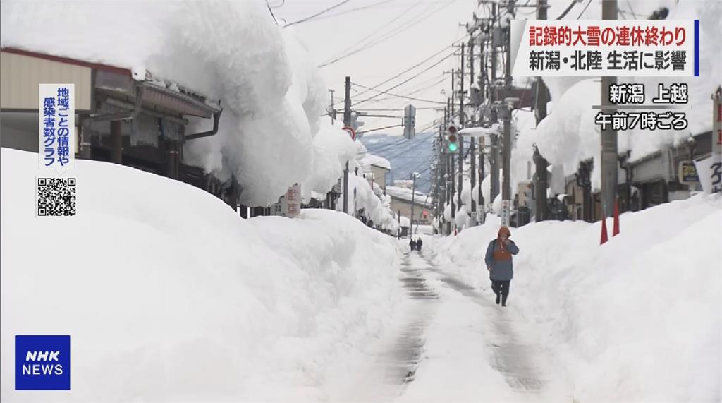 日本暴雪不斷 新潟上越市積雪飆往年5倍