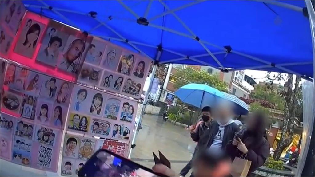 搶客爆生意糾紛？　淡水街頭藝人怒砸攤